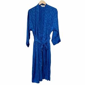 Vintage Fantasies by Morgan Taylor Blue Belted Robe Sz M
